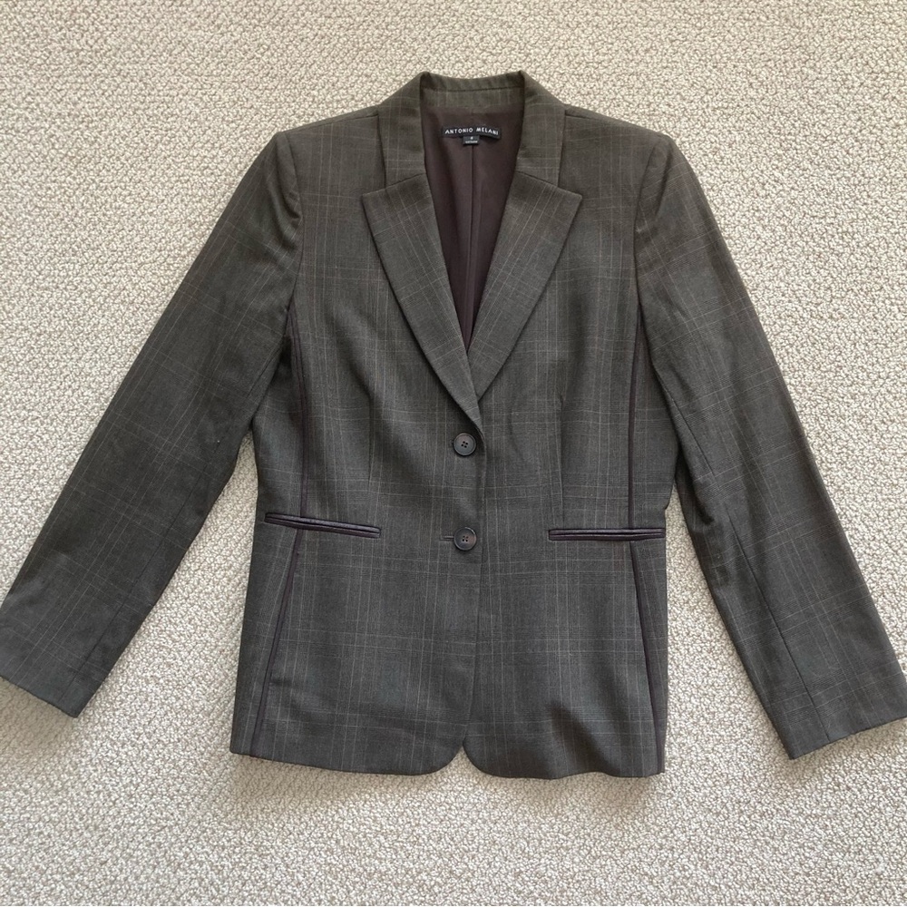 Antonio Melani Brown Blazer Suit Jacket Workwear Women’s Business Size 8 EUC